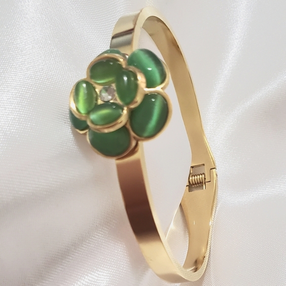 18k Gold Filled Green  Multicolor Bracelet - Picture 1 of 1